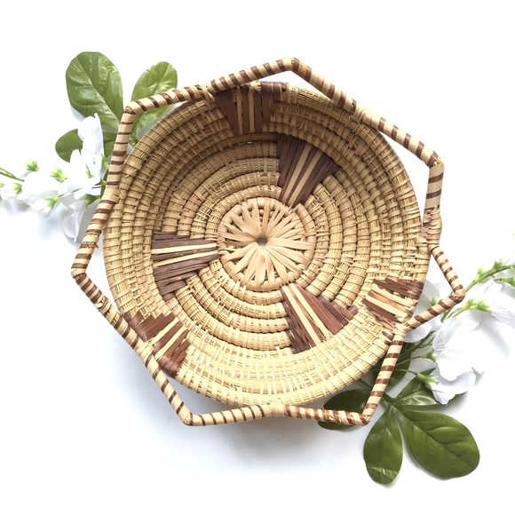 Other - Decorative Woven Straw Wicker Basket